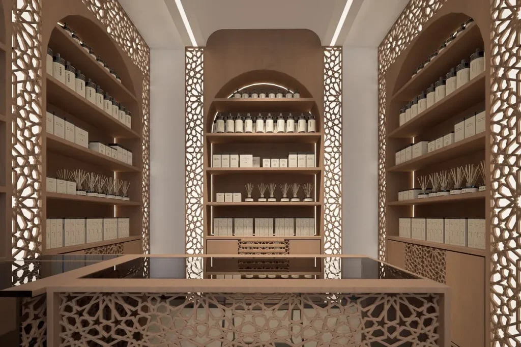 أفضل تصميم مودرن محل للعطور