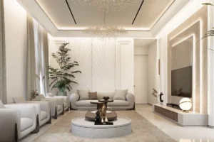 تصميم داخلي فلل الخوض: لما الفخامة تكون هادية (Luxury Ornamental)