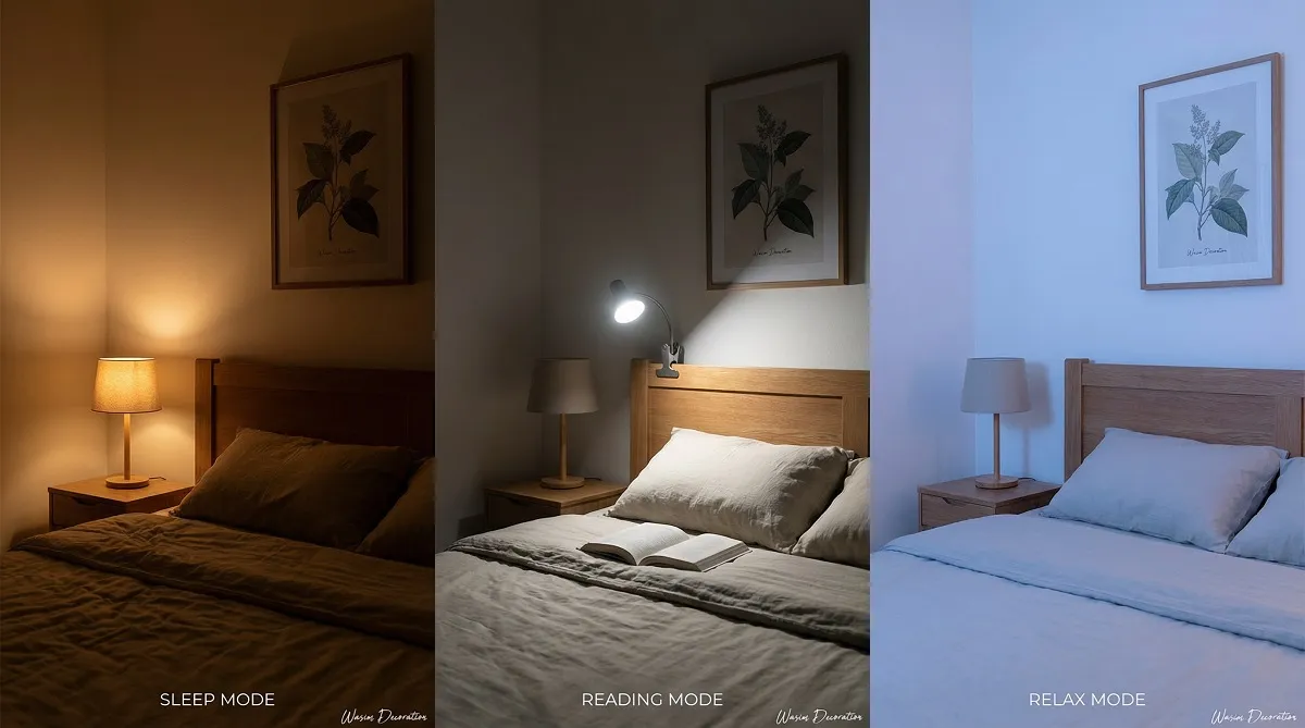 سيناريوهات إضاءة غرفة نوم مستقبلية 2026 في مسقط: نوم وقراءة واسترخاء